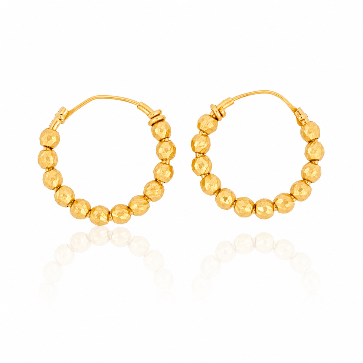 The Saffron Bead Hoops