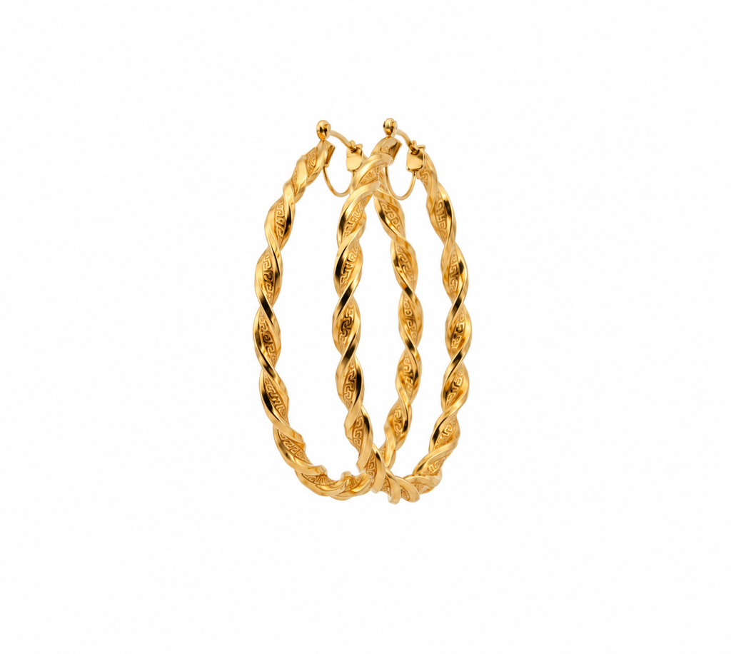 The Aurelio Hoops 10k yellow gold earrings