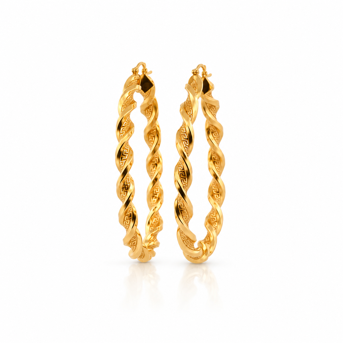 The Aurelio Hoops 10k yellow gold earrings