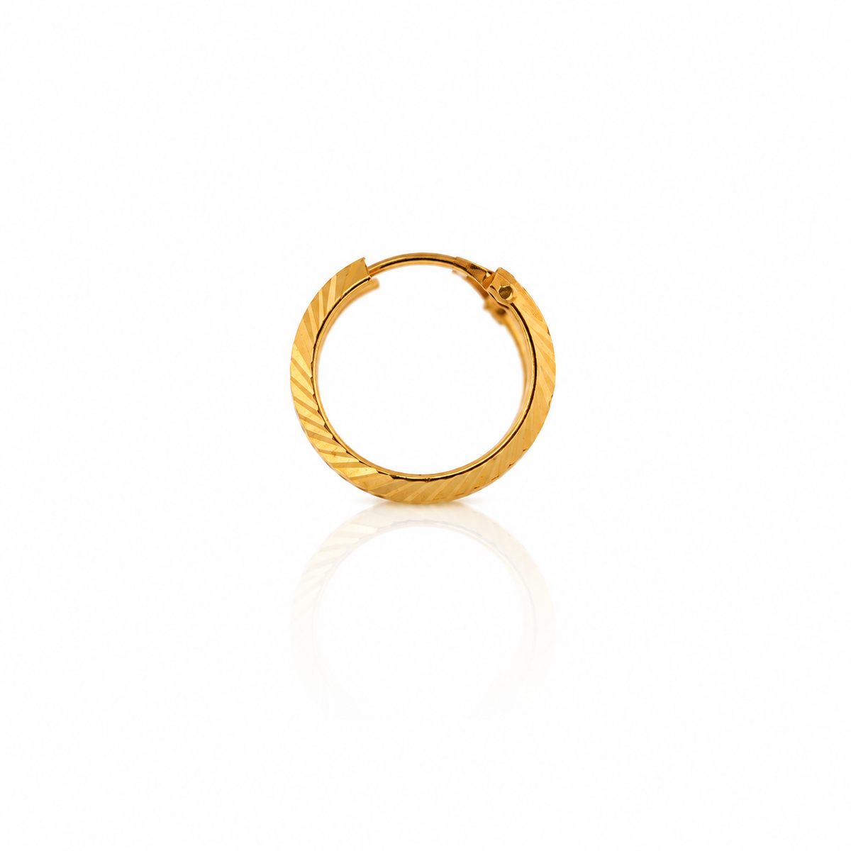 The Soleil Hoops 21k yellow gold earrings