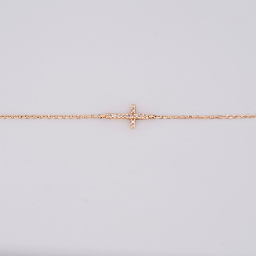 Diamond Cross Bracelet