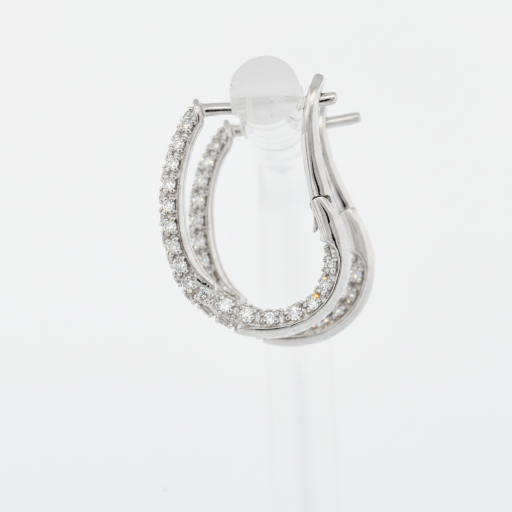 The Diamond Hoop Earrings