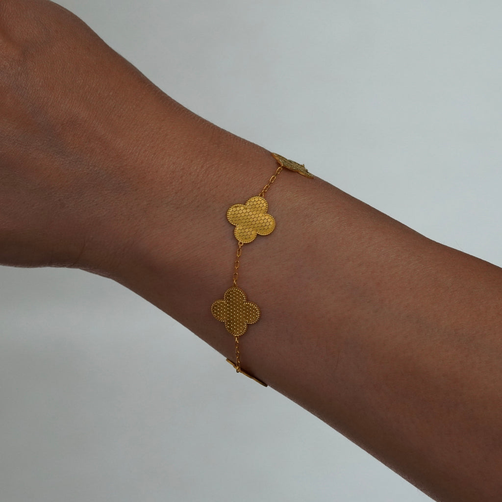 The Honeycomb Clover Bracelet