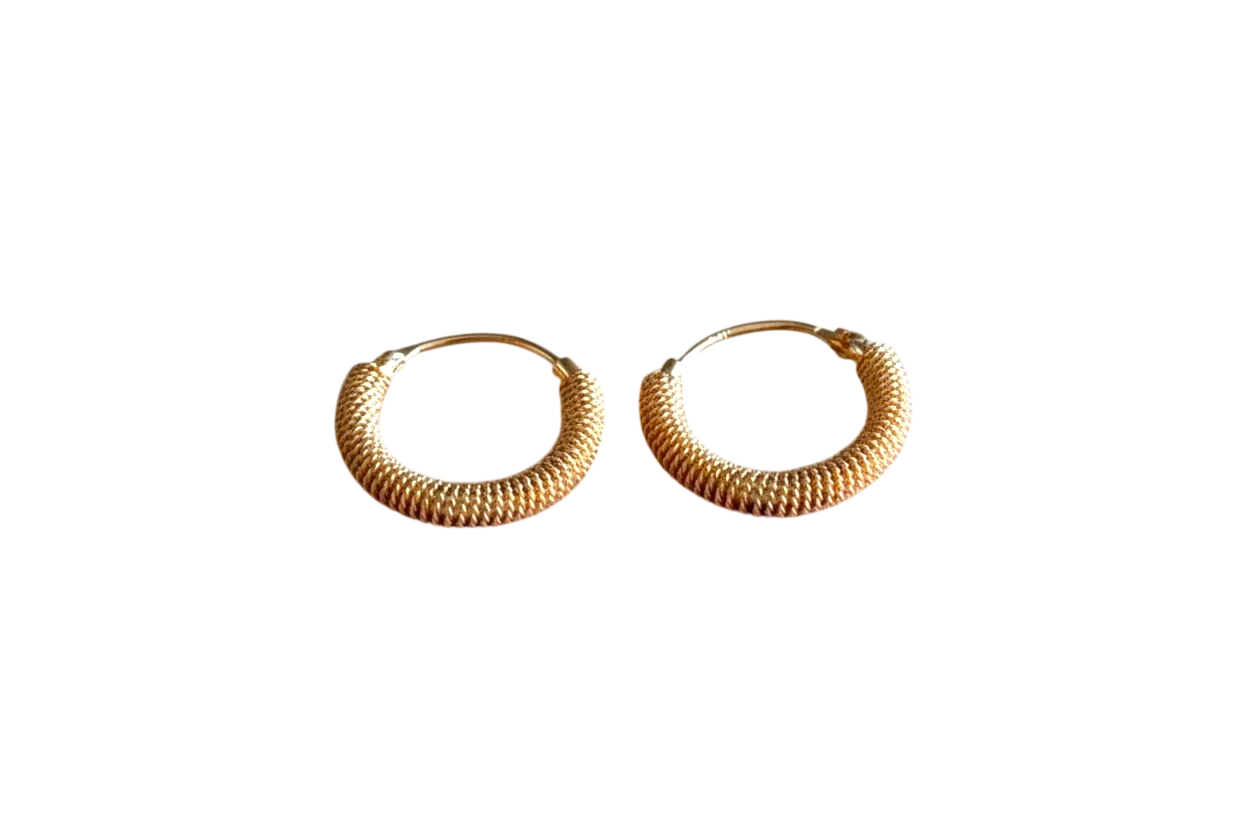 The Saffron Coil Hoops