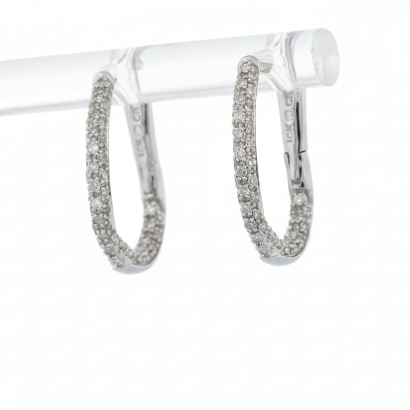 The Diamond Hoop Earrings