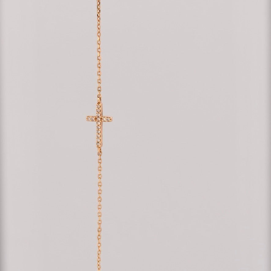 Diamond Cross Bracelet