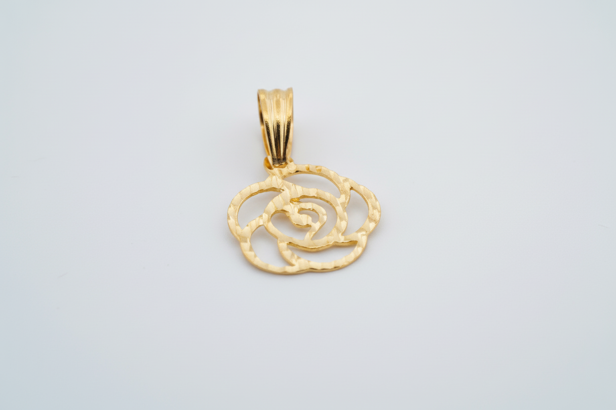 Rose Outline Pendant