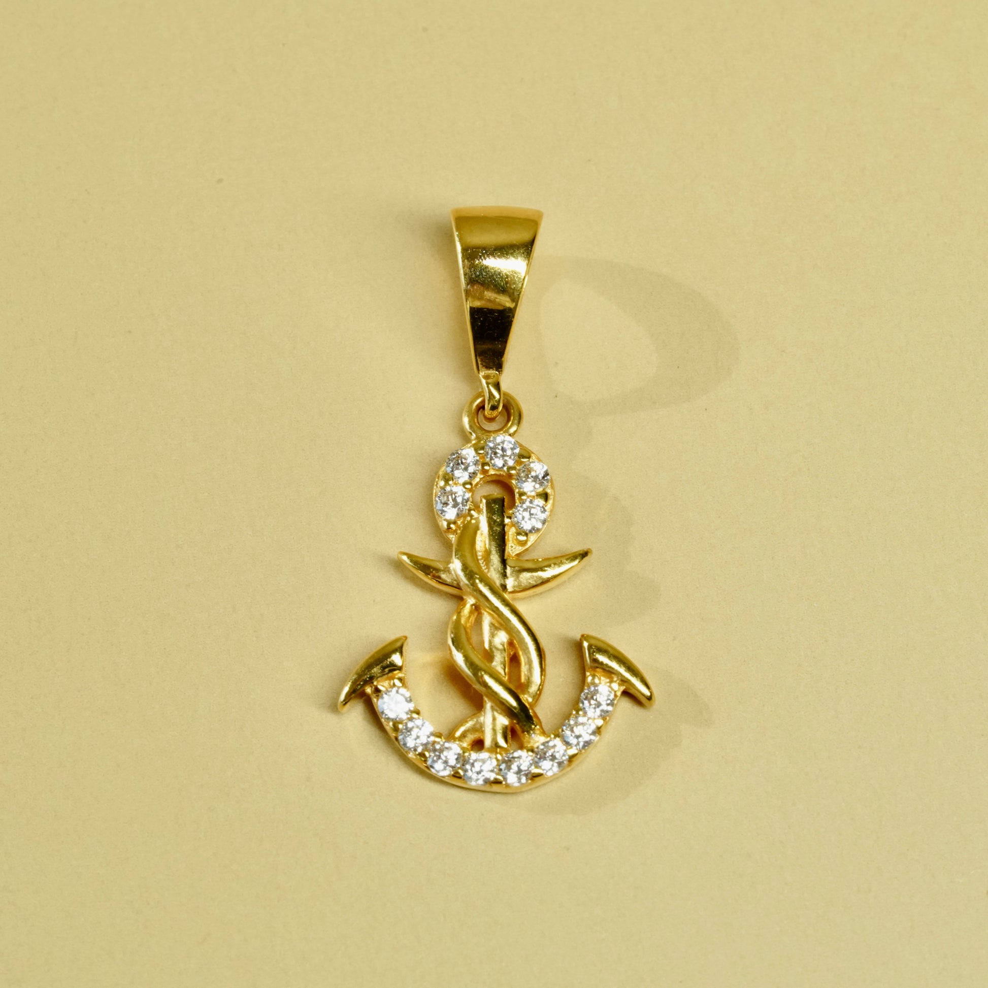 Gold Anchor Pendant