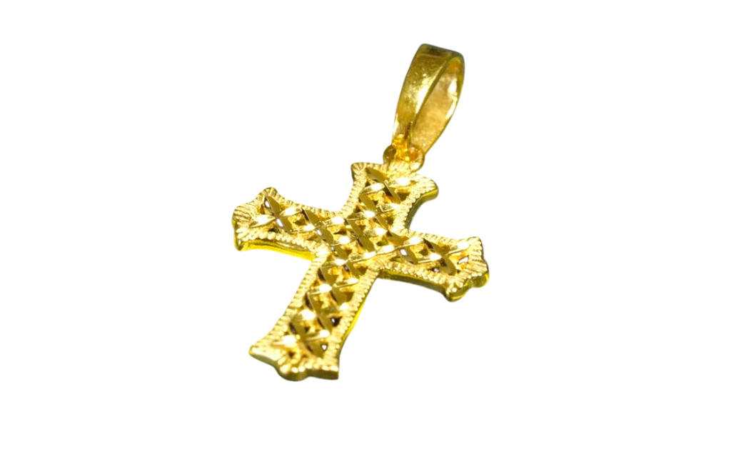 Diamond Cut Cross Pendant