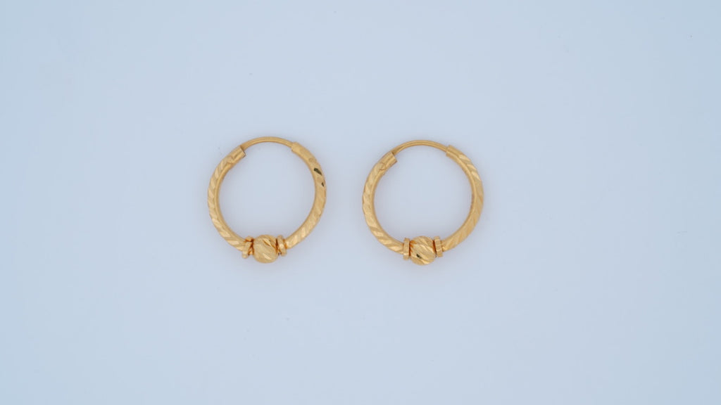 The Aurea Bead Hoops
