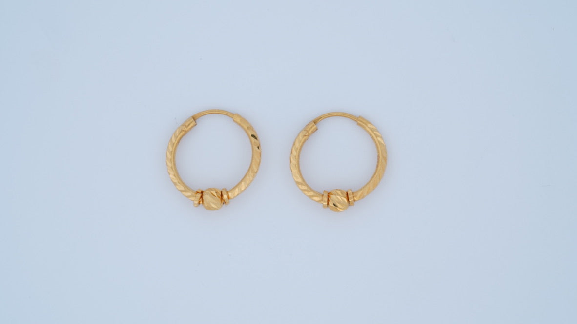 The Aurea Bead Hoops