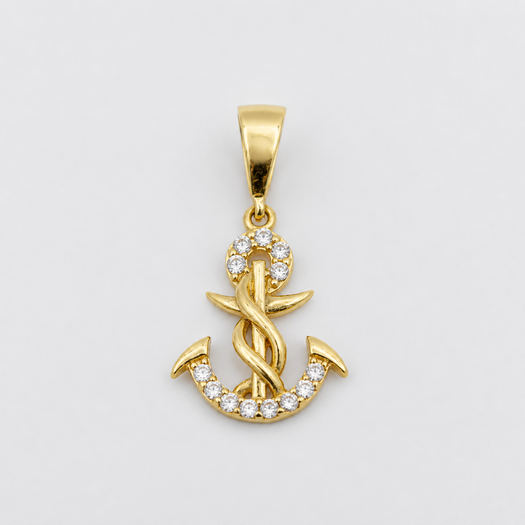 Gold Anchor Pendant