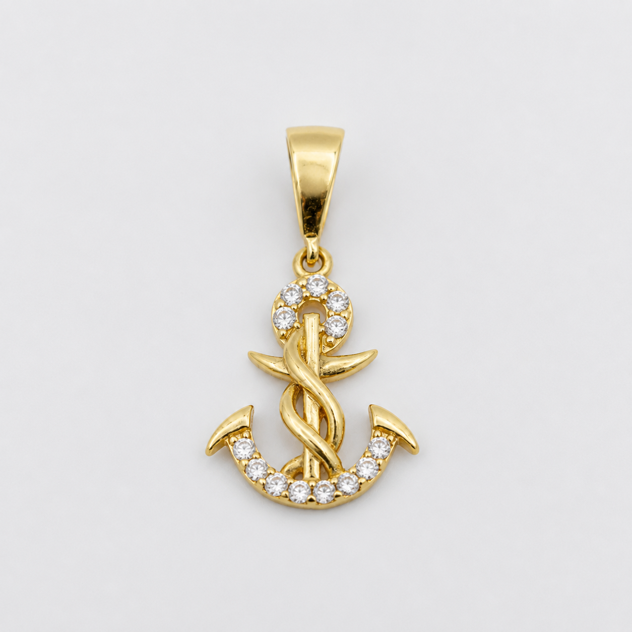 Gold Anchor Pendant