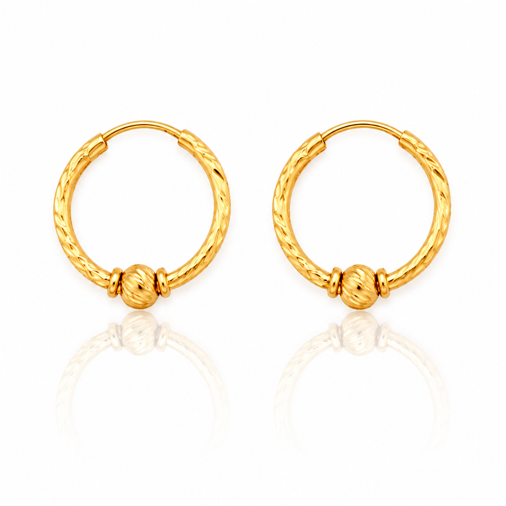The Aurea Bead Hoops