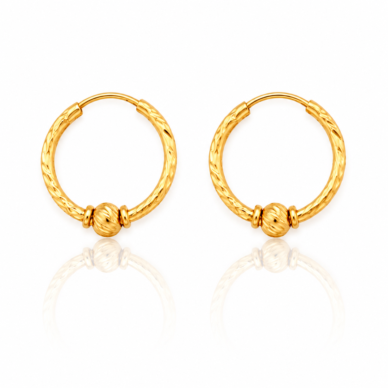 The Aurea Bead Hoops