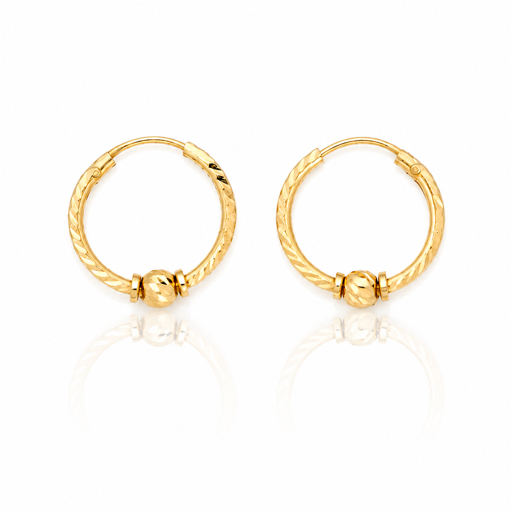 The Aurea Bead Hoops