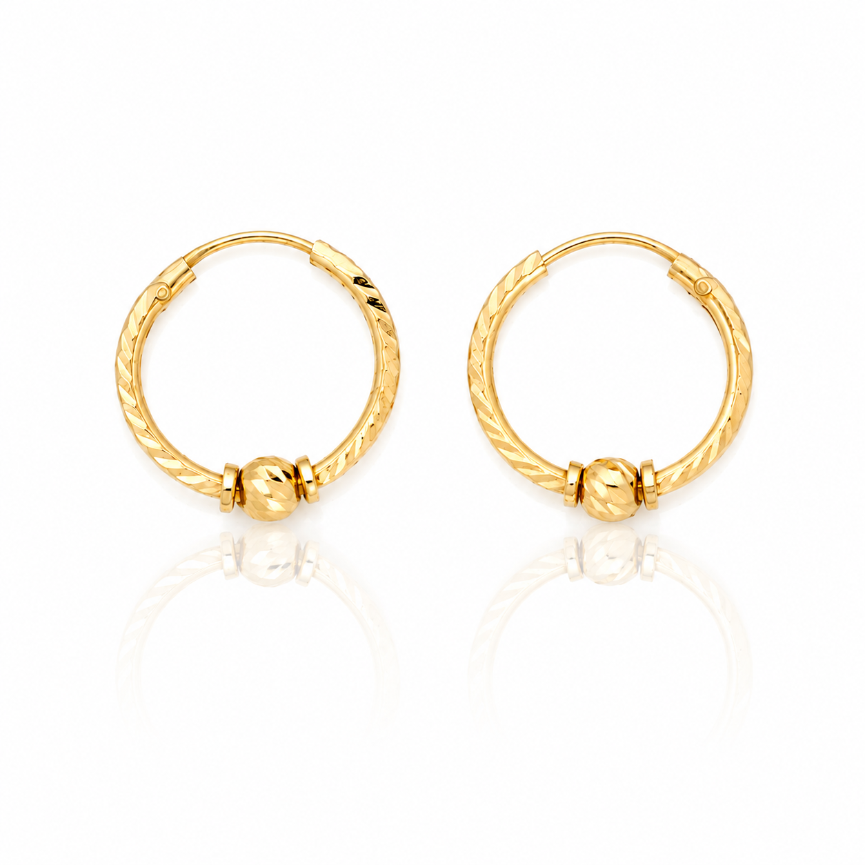 The Aurea Bead Hoops