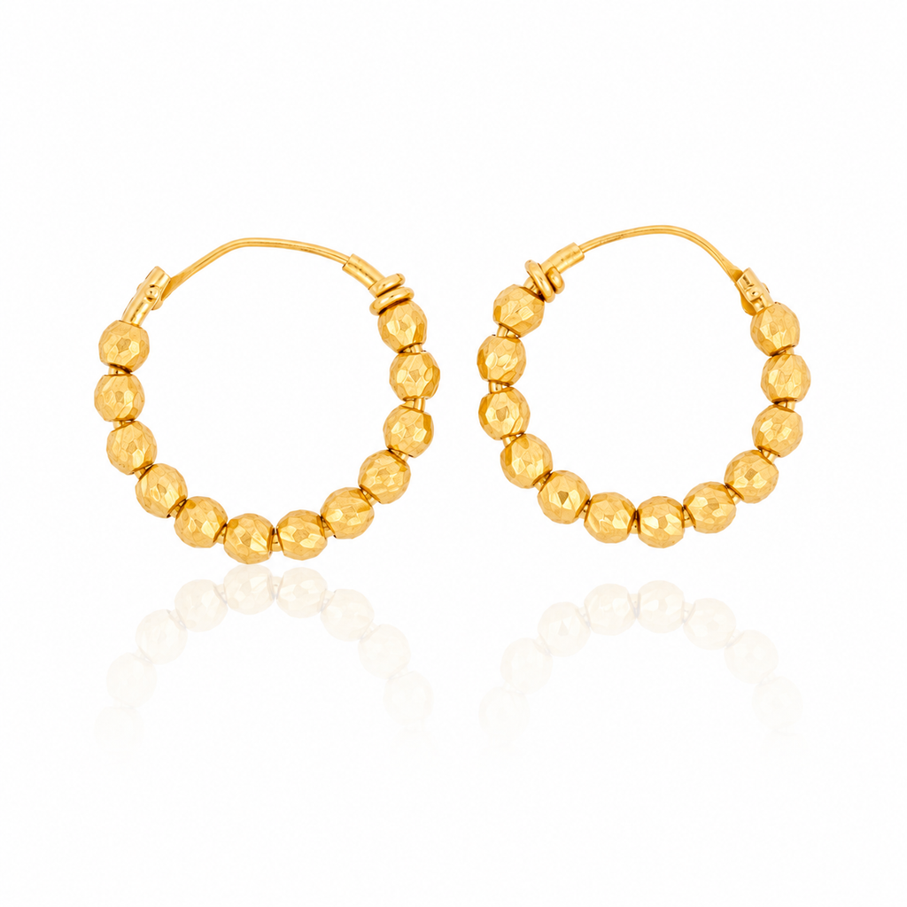 The Saffron Bead Hoops
