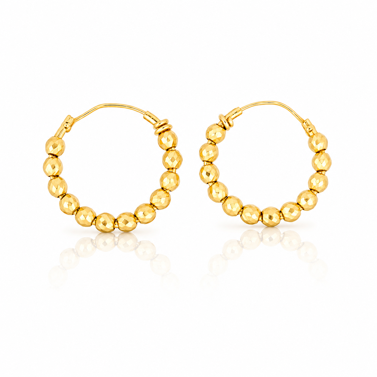 The Saffron Bead Hoops