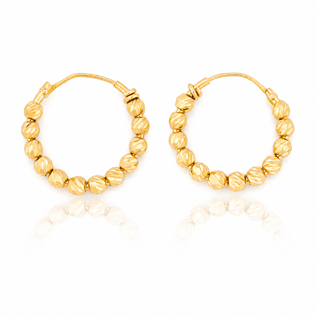 The Saffron Bead Hoops