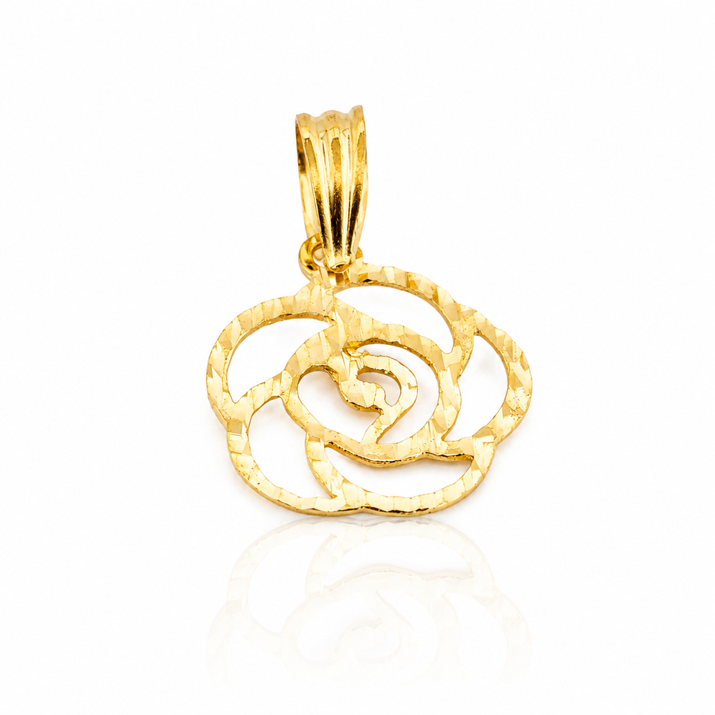 Rose Outline Pendant