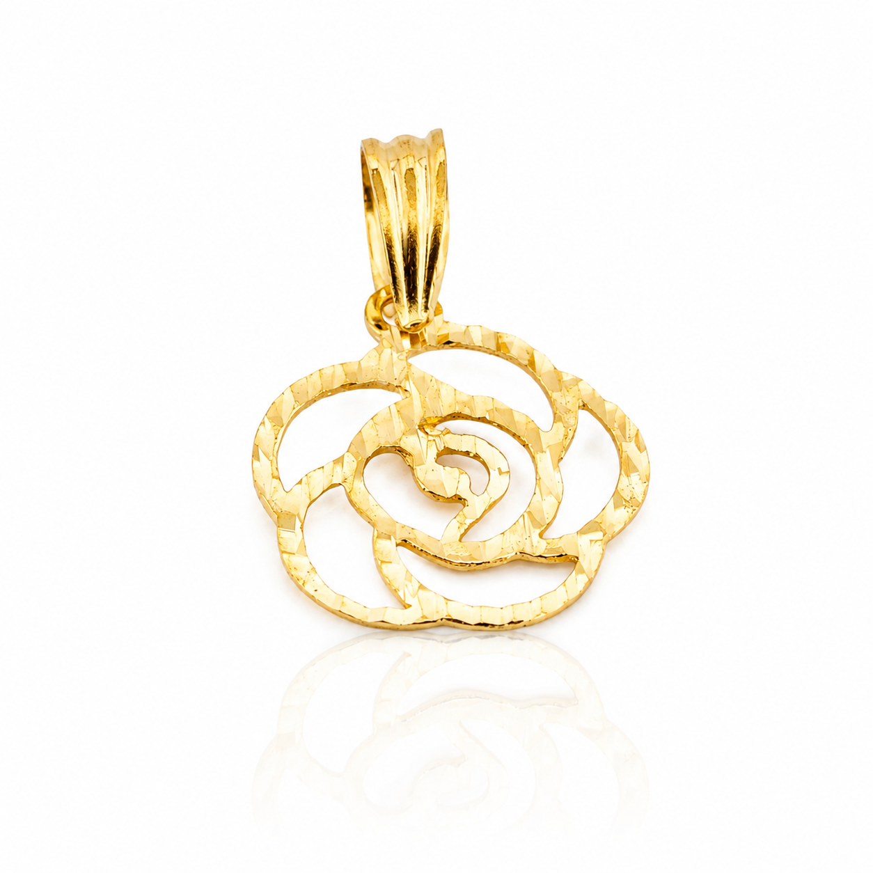 Rose Outline Pendant