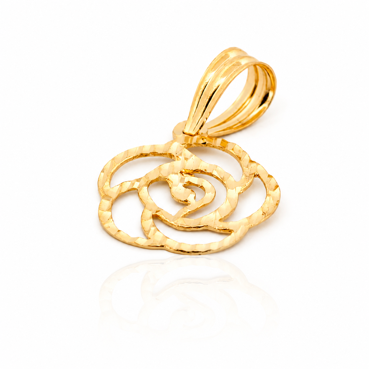 Rose Outline Pendant