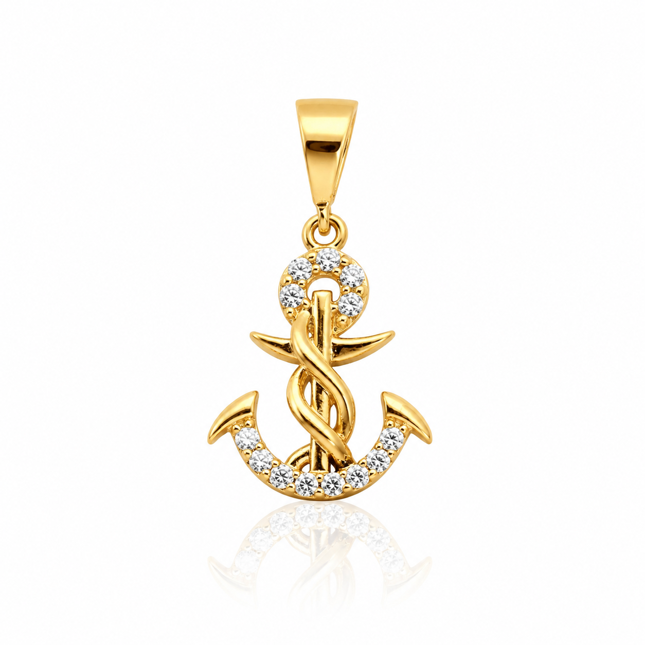 Gold Anchor Pendant