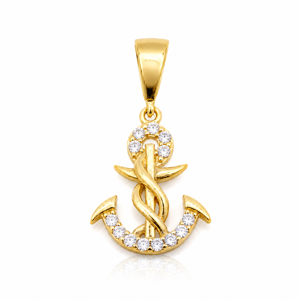 Gold Anchor Pendant