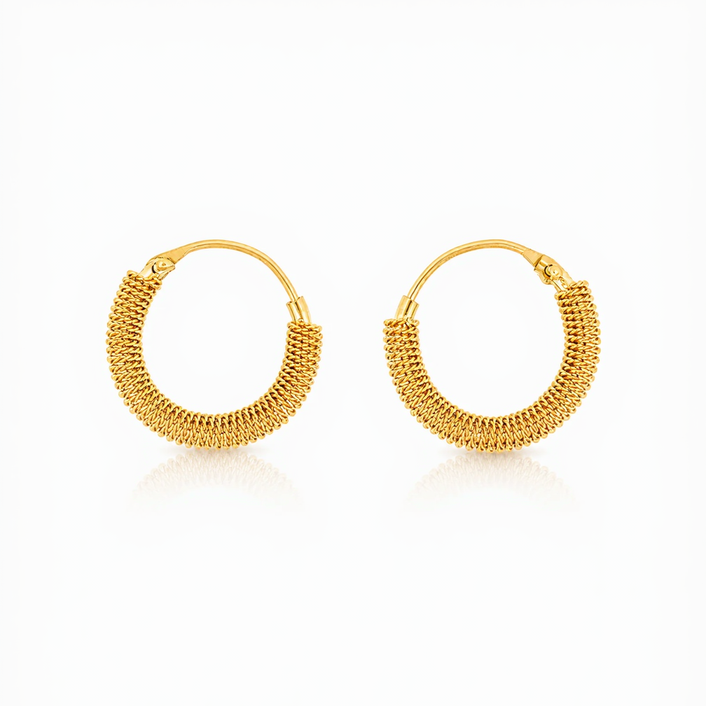 The Saffron Coil Hoops