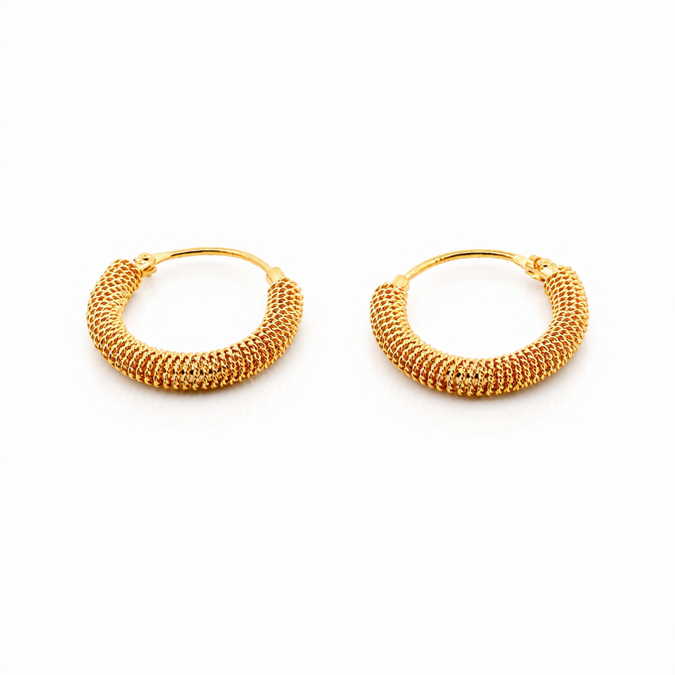 The Saffron Coil Hoops