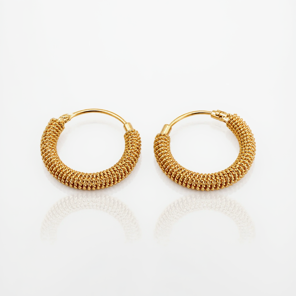 The Saffron Coil Hoops