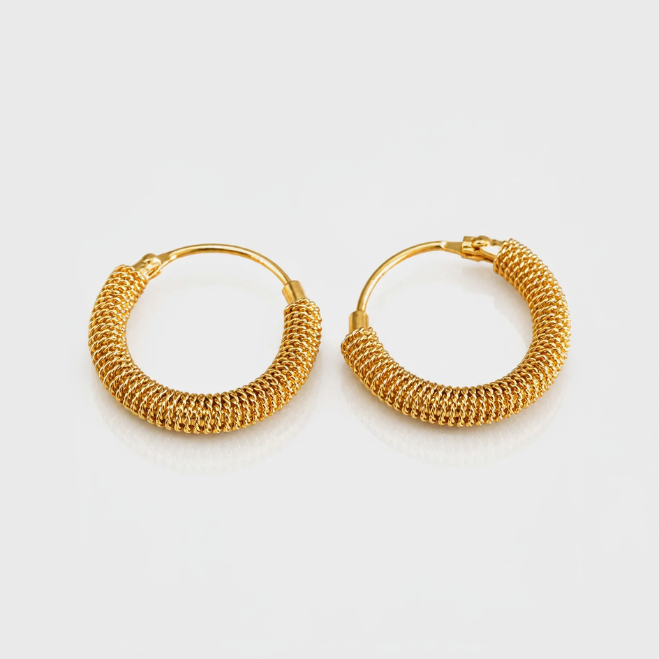 The Saffron Coil Hoops