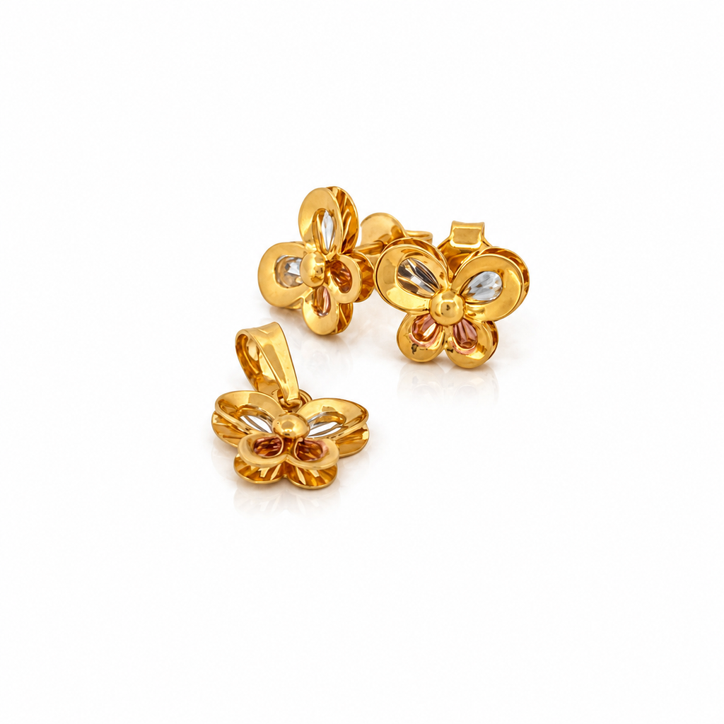 The Tricolor Bloom Earrings