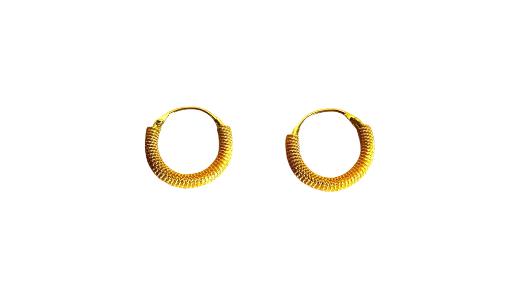 The Saffron Coil Hoops