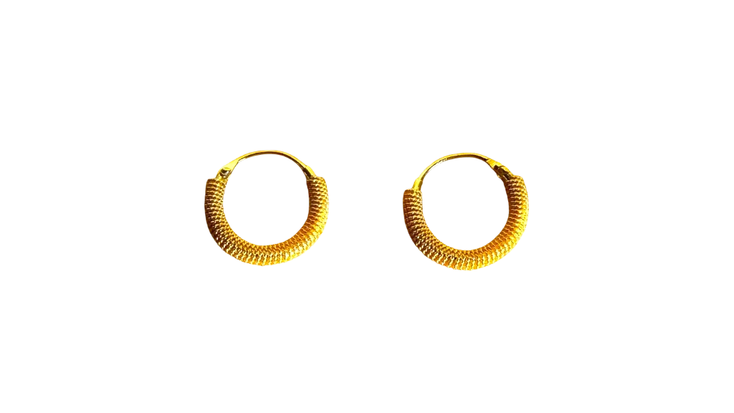 The Saffron Coil Hoops