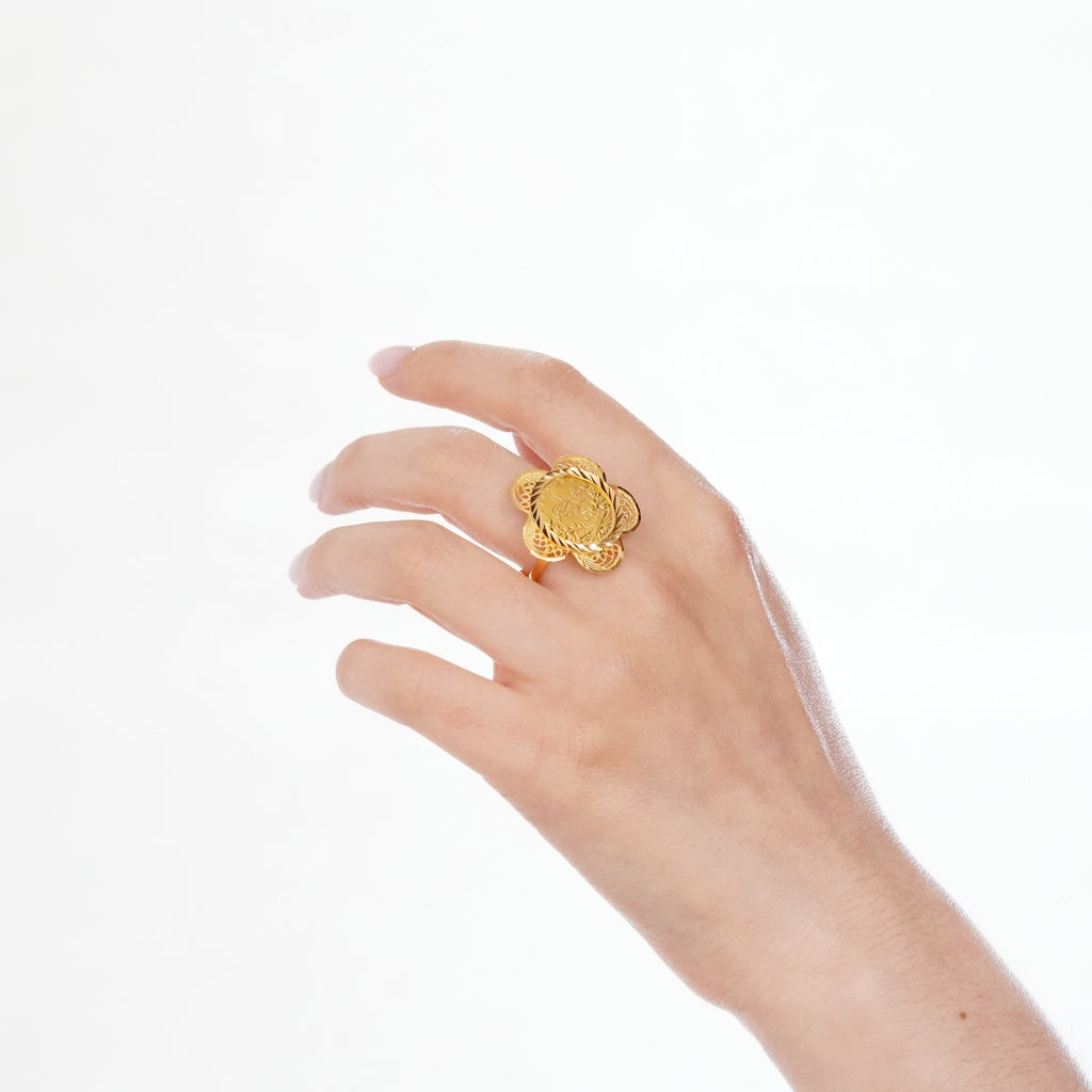 The Coin Flower Ring
