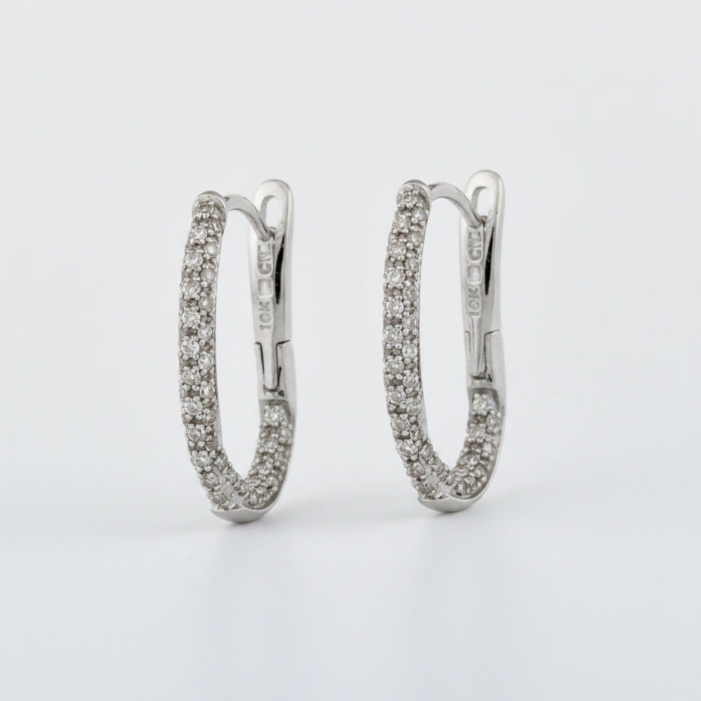 The Diamond Hoop Earrings