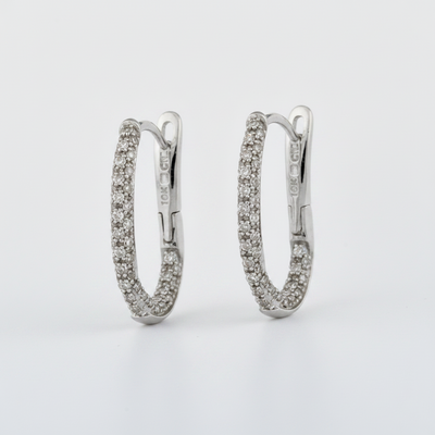 The Diamond Hoop Earrings