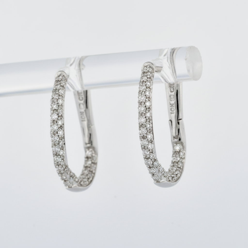 The Diamond Hoop Earrings