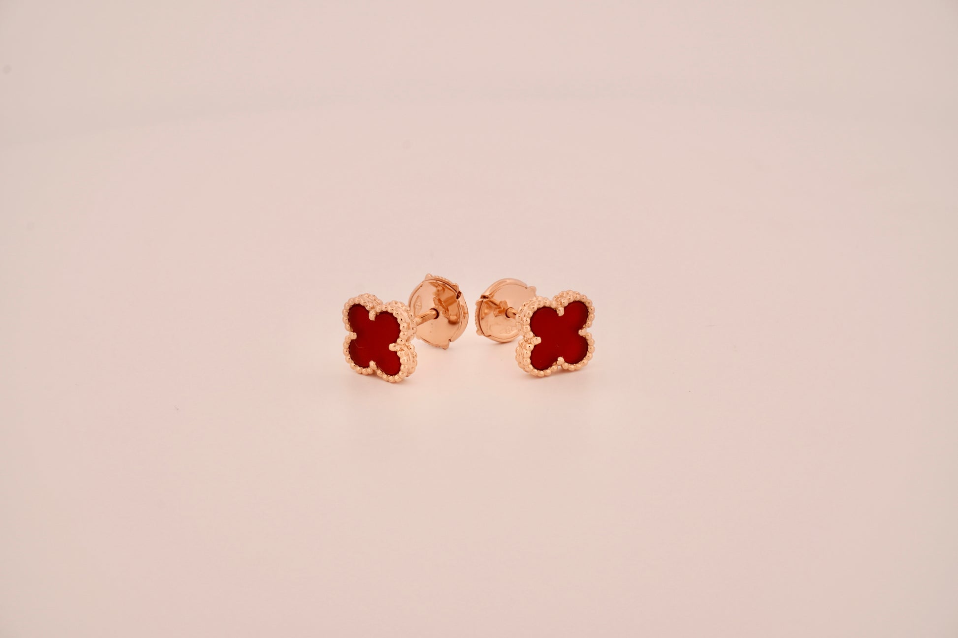 The Carnelian Clover Studs