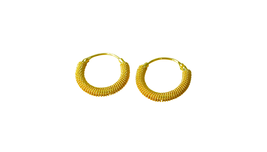 The Saffron Coil Hoops