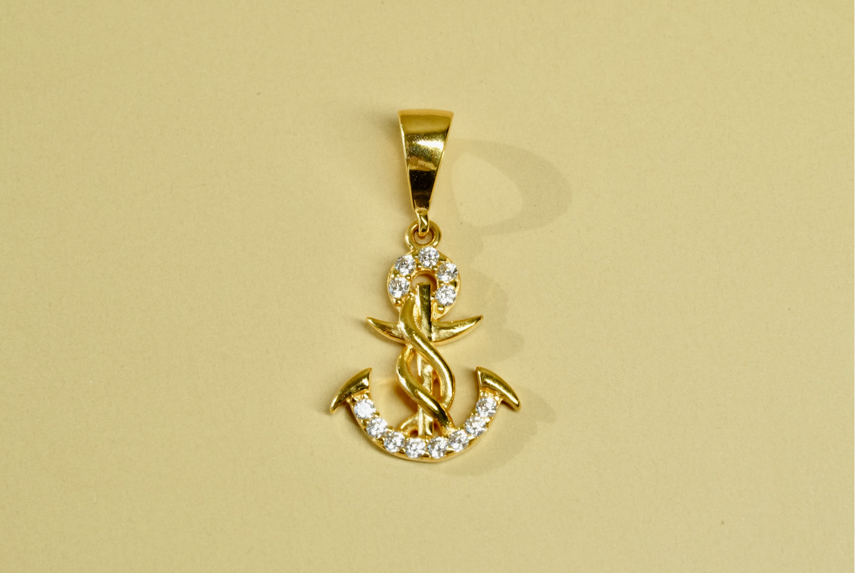 Gold Anchor Pendant