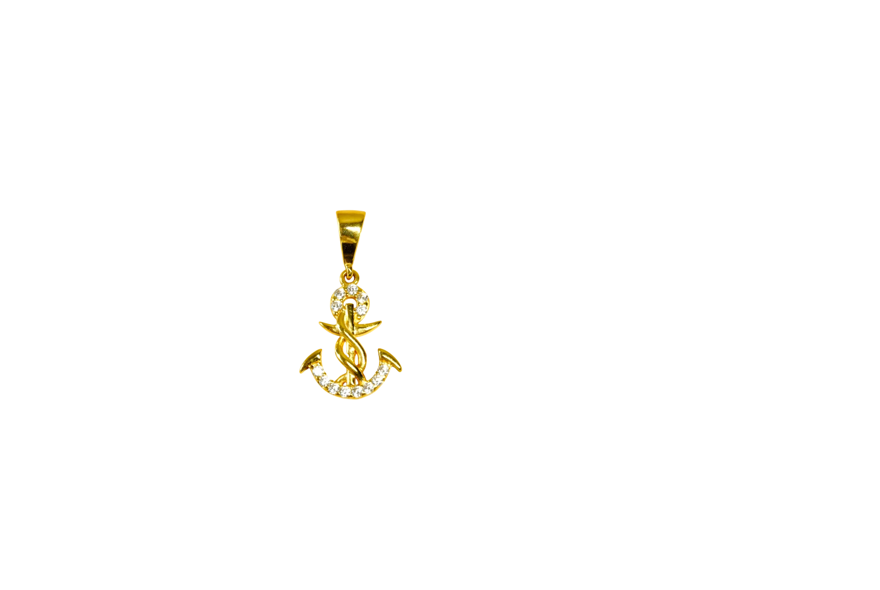 Gold Anchor Pendant