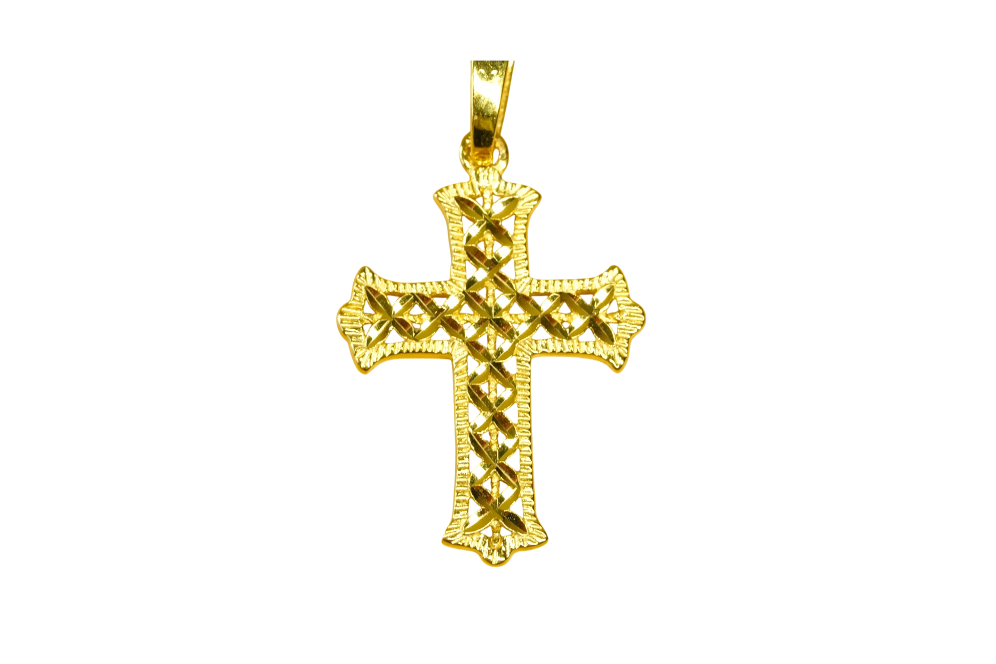 Diamond Cut Cross Pendant