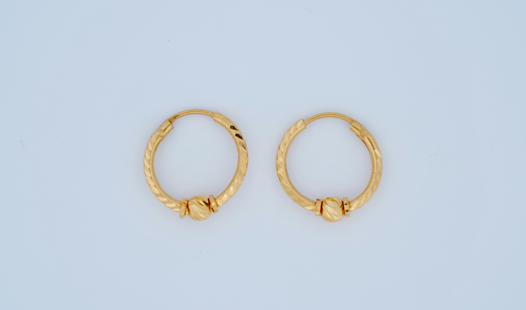 The Aurea Bead Hoops