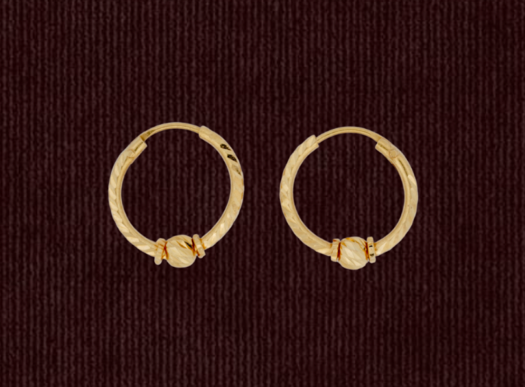 The Aurea Bead Hoops