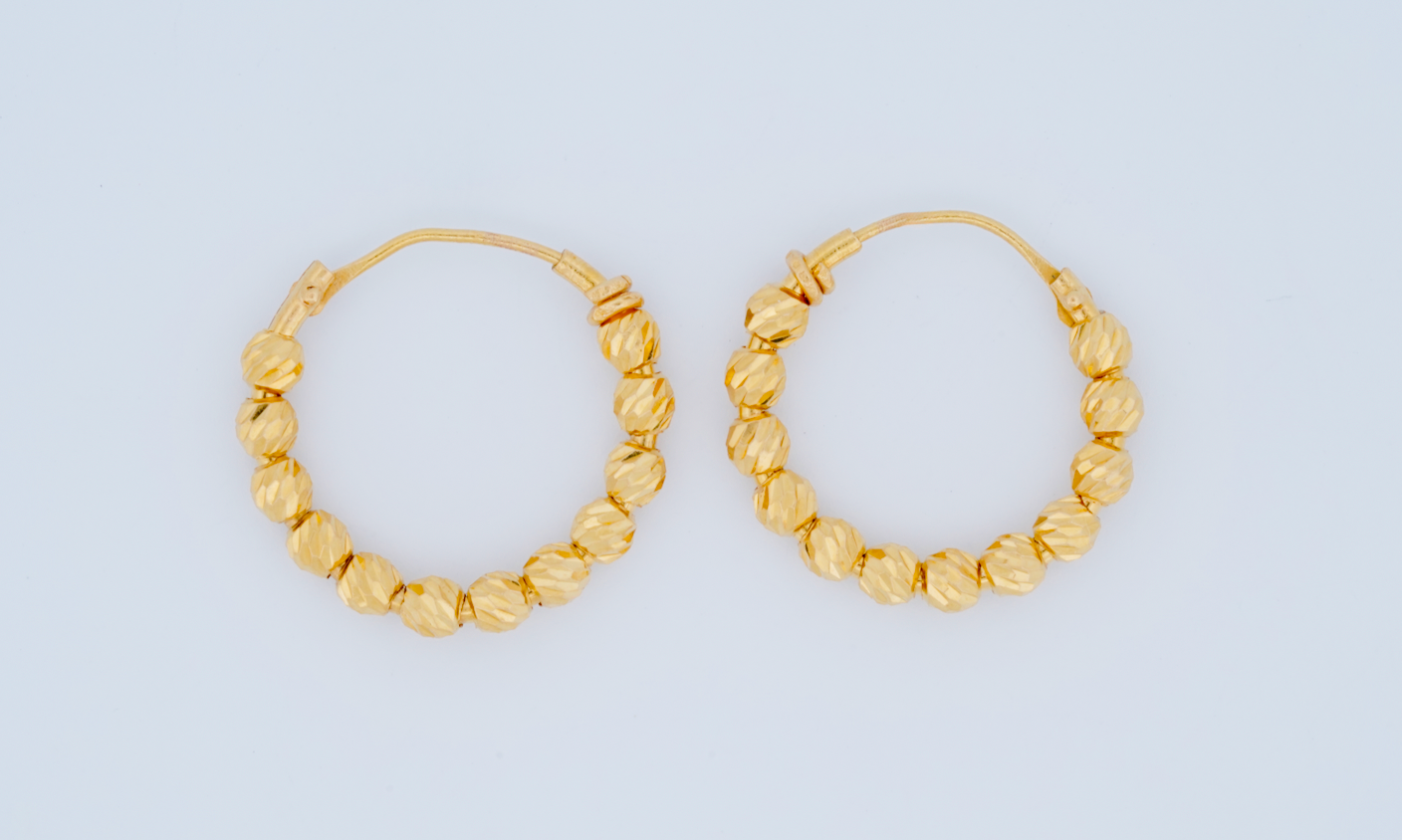The Saffron Bead Hoops