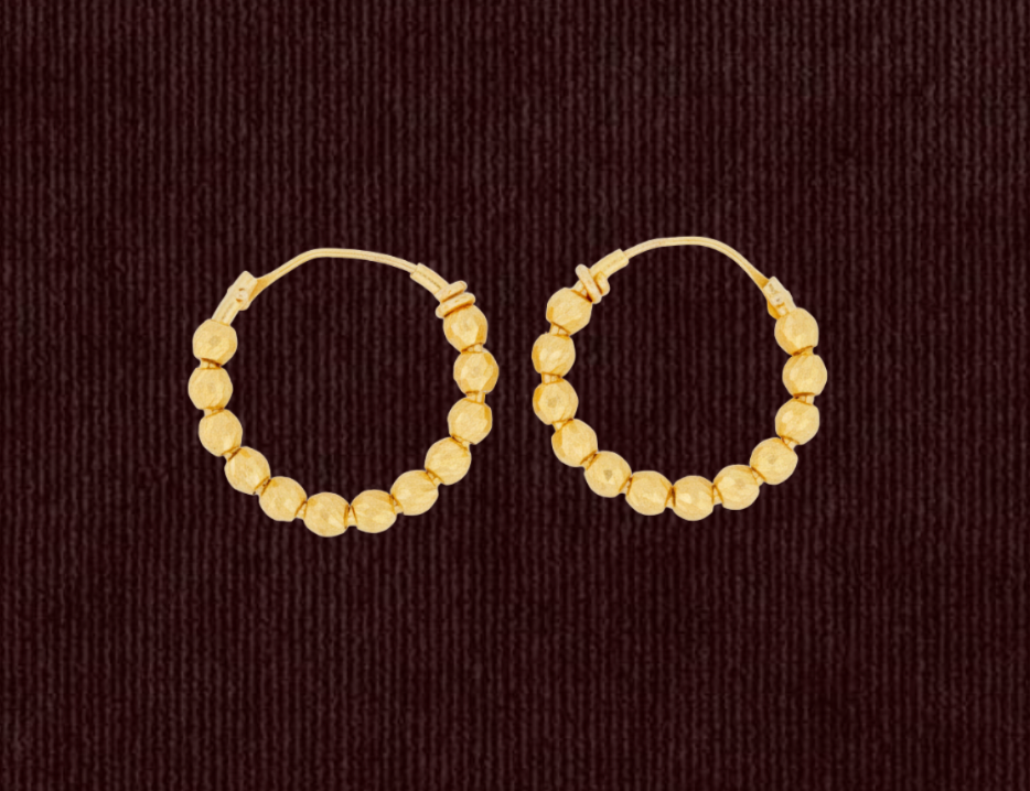 The Saffron Bead Hoops