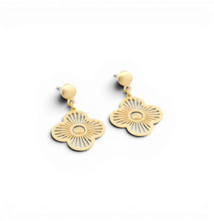 Clover Radiance Drop Earrings